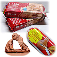 Моделін Dozen / 250г / маса для ліплення (пластилін скульптурний, терракотовий) / В250 | Самозатвердіваюча глина для творчості