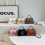 Жіноча сумка 6001 крос-боді на ремінці чорна, фото 8