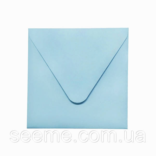 Конверт 105x105 мм, колір блакитний, КОМПЛЕКТ 10 шт.