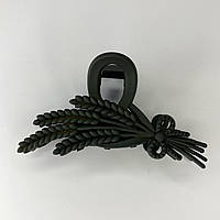 Шпилька для волосся Finding Краб пластиковий для волосся Колоски Темно-зелений 10 см х 6 см