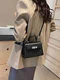 Жіноча сумка 6001 крос-боді на ремінці чорна, фото 4