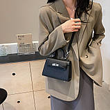 Жіноча сумка 6001 крос-боді на ремінці чорна, фото 5