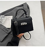 Жіноча сумка 6001 крос-боді на ремінці чорна, фото 2