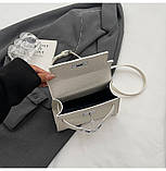 Жіноча сумка 6001 крос-боді на ремінці чорна, фото 3