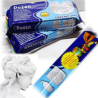 Моделін Dozen / 250г / маса для ліплення (пластилін скульптурний, білий) / W250 | Самозатвердіваюча глина для творчості