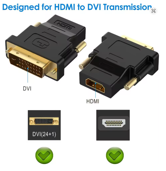 Адаптер DVI-HDMI Двонаправлений кабель HDMI-DVI Адаптер DVI-HDMI З'єднувач кабелю для HDTV ПК PS4 Xbox монітор