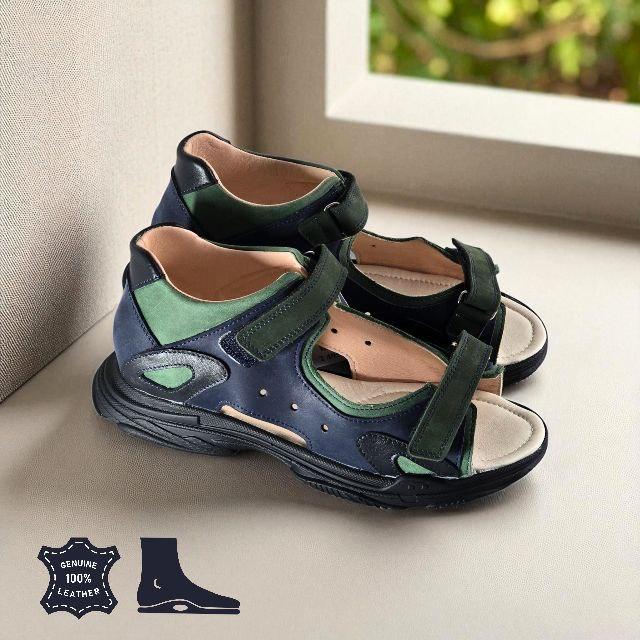 Дитячі підліткові ортопедичні сандалії на липучках з фіксуючим задником 38 розмір, фото 1