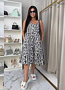 Літній вільний бавовняний сарафан міді (р.50-52,54-56,58-60), фото 4