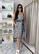 Літній вільний бавовняний сарафан міді (р.50-52,54-56,58-60), фото 3