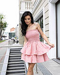 Жіноча міні сукня з верхом резинкою пишною спідницею і відкритими плечима (р. S, M) 66036045Q, фото 8