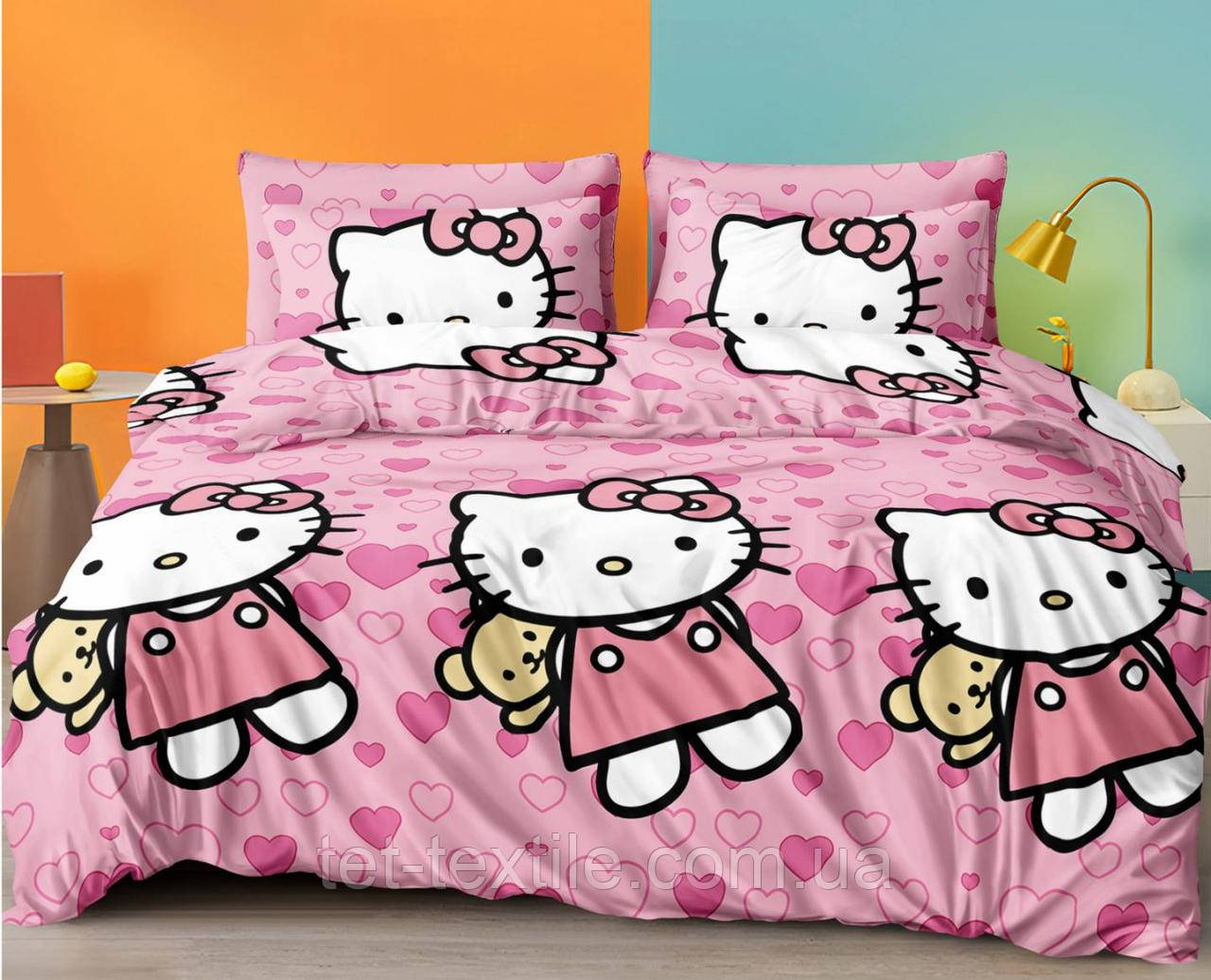 Дитяча постільна білизна ТЕТ Hello Kitty 100% бавовна (м'яка упаковка)