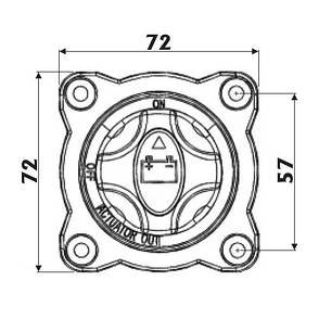Вимикач акумуляторної батареї, врізної, 300 А, Osculati., фото 2
