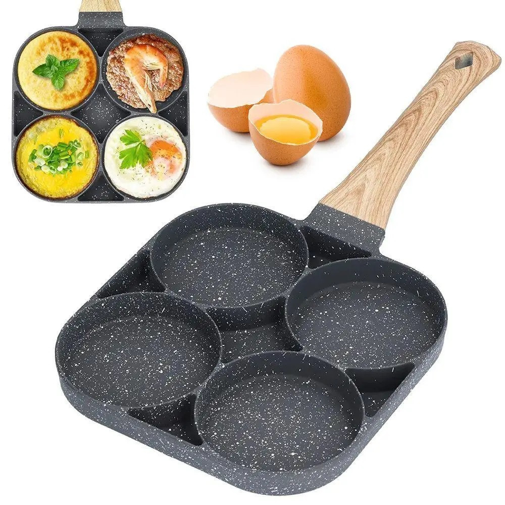 Порційна сковорода на 4 відділення для млинців і яєчні, фото 1