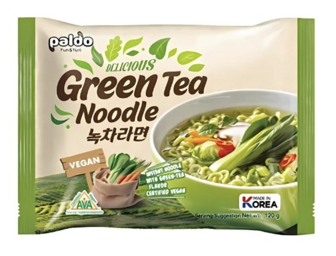 Корейський овочевий веганський рамен Green Tee, Paldo 120г, фото 1