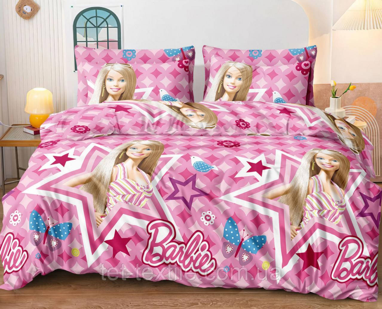 Дитяча постільна білизна ТЕТ Барбі 100% бавовна (м'яка упаковка)