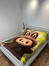 Плед плюшевий велюр Лабубу 2 якісне покривало з 3D малюнком 160х200