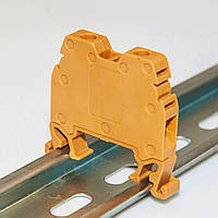 ЗНІ 6 мм2 жовтий затискач набірний GISELT, затискна клема, гвинтова G MRK6-Yellow сполучний на DIN рейку