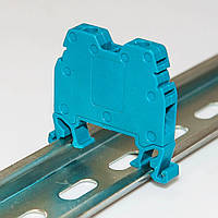ЗНІ 10 мм2 синій затискач набірний GISELT, затискна клема, гвинтова G MRK10-Blue з'єднувальний на DIN рейку