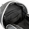 Рюкзак чоловічий "Баггі" натуральна шкіра, колір чорний/срібло, фото 5