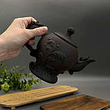 Чайник з темної глини для чайної церемонії Символ сили і мудрості (600мл), фото 4