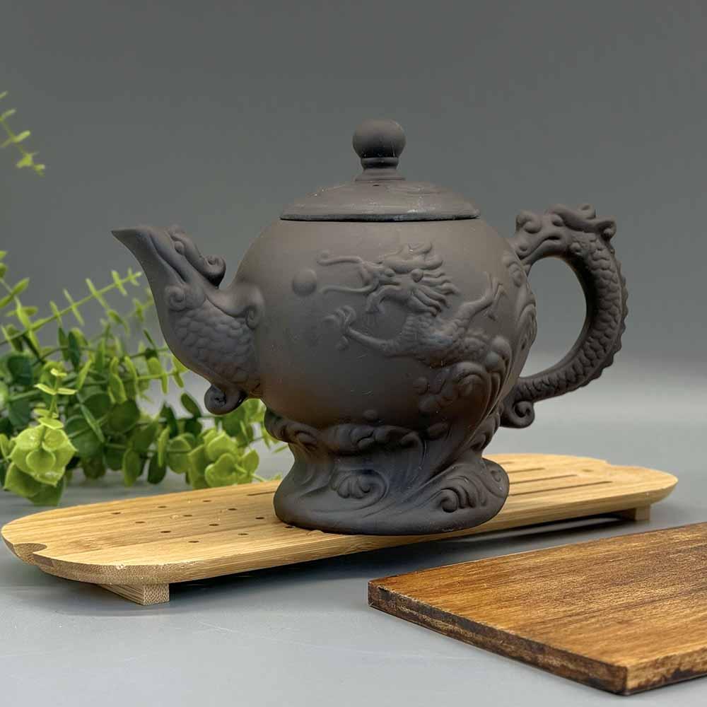 Чайник з темної глини для чайної церемонії Символ сили і мудрості (600мл), фото 1