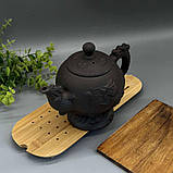 Чайник з темної глини для чайної церемонії Символ сили і мудрості (600мл), фото 2