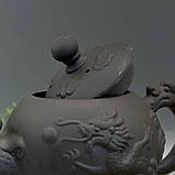 Чайник з темної глини для чайної церемонії Символ сили і мудрості (600мл), фото 3