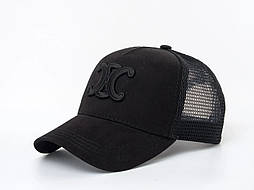 Чорна бейсболка із сіткою