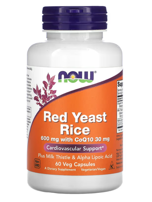 Red Yeast Rice 600 мг with CoQ10 30 мг Now Foods 60 капсул, фото 1
