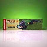 Болгарка Procraft PW2200ES (180мм, 1400Вт) з регулюванням та стабілізацією обертів. КШМ Прокрафт, фото 3