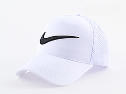 Стильна біла бейсболка з чорним лого