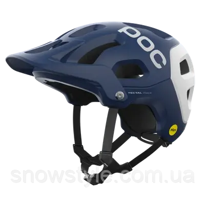 Велошолом MTB POC Tectal Race mips lead blue hydrogen white matt Medium 55-58см, фото 1