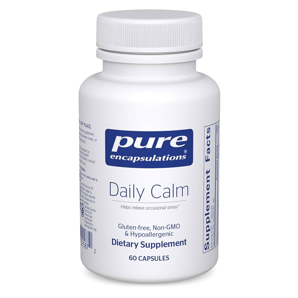 Pure Encapsulations Daily Calm / Щоденний спокій підтримка у разі стресу 60 капсул BX321, фото 1
