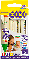 Олівці воскові тригранні (набір 6 кольорів) ZiBi Baby Line Jumbo ZB.2483