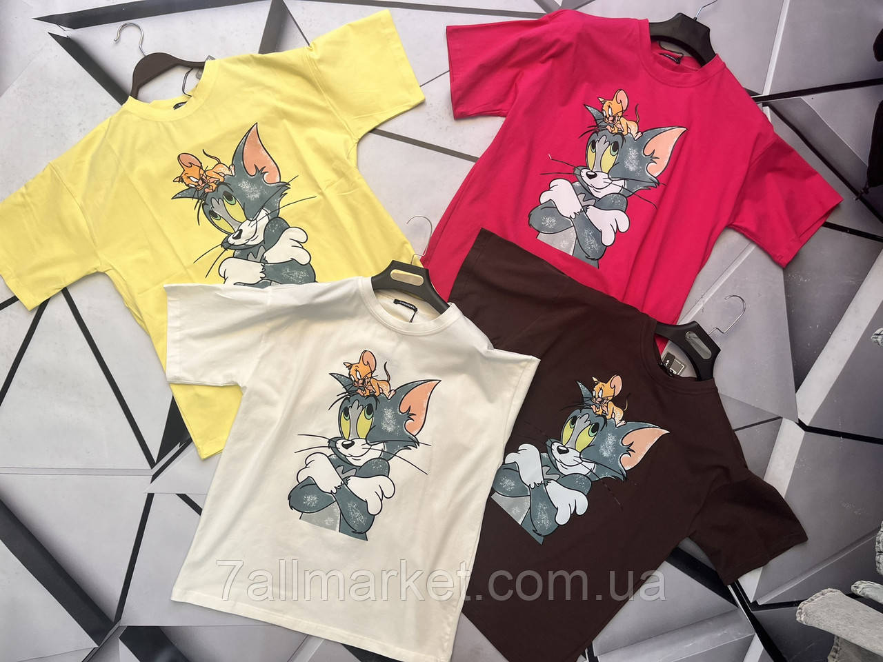 Футболка жіноча молодіжна з накатом оверсайз розмір S-M (4кв) "PELIN KIDS" недорого від прямого постачальника