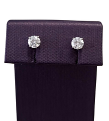 Срібні сережки-пусети з муасанітом 2-1,0 ct 5 мм, Сертифікат (Арт.219156699-219156700)