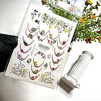 Слайдер-дизайн для нігтів, водні наліпки CF 437