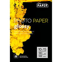 Глянцевий фотопапір 10x15, 180 г./м. PAPIR Magic (100 аркушів) Superior Фотопапір глянсовий для принтера 180 грам.