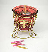 Лампадка скляна (домашня кадильниця) в комплекті із плаваючим поплавком