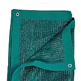 Темна сітка 80% 3 м*5 м посилена сітка від сонця з люверсами, фото 7