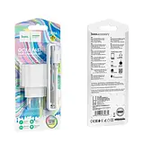 Сетевое зарядное устройство Hoco C109A (USB/QC3.0) + USB кабель Type-C-белый, фото 4