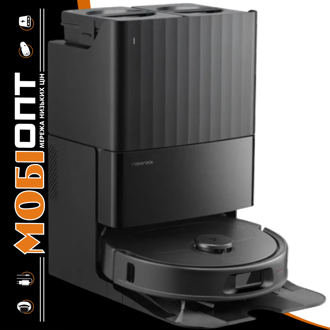 Робот-пилосос з вологим прибиранням Roborock QR 798 Black UA UCRF