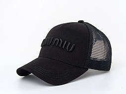 Коттонова бейсболка із сіткою з трендовою нашивкою