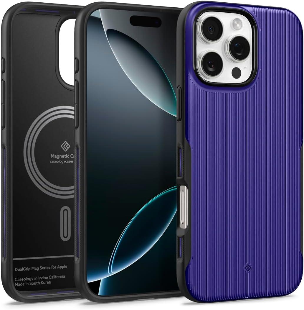 Чохол Caseology Dual Grip Mag Cobalt Blue для iPhone 16 Pro ACS08180, фото 1