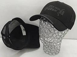 Чорна бейсболка з лого під бренд