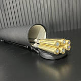 Набір шампурів Д12 , ручка з гільзи в шкіряному тубусі (6шт), фото 3