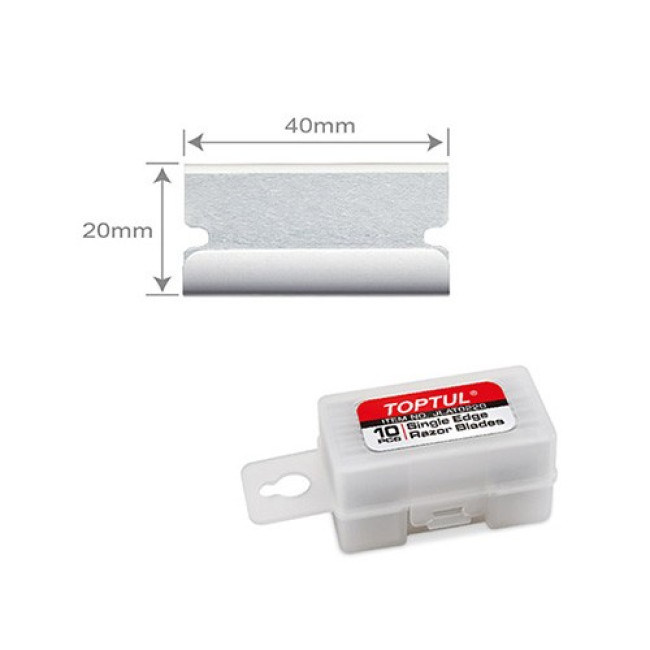 Набір запасних лез (10шт) 40х20мм до скребка JJCJ0140 TOPTUL JLAT0220