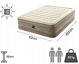 Надувний двомісний матрац (203х152х46 см., з вбудованим насосом 220-240V, у коробці) Intex 64428, фото 4