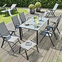 Елегантний садовий пуф Hocker Cirrus антрацитовий KETTLER