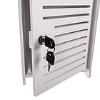 Шафка для ванної Ruhhy 25763 — вузька колонна, біла, з тримачем і замком, фото 3